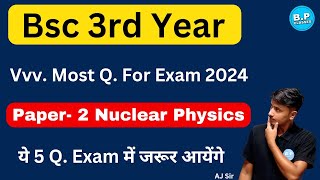 Paper2 Nuclear Physics Vvv Most Q For Exam 2024✅ [upl. by Dorehs913]