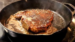 Cooking the BEST Steak EVER in Cast Iron  Cooking Is Easy [upl. by Kurtis]