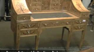 Regency Satinwood Carlton House Desk [upl. by Barthol]