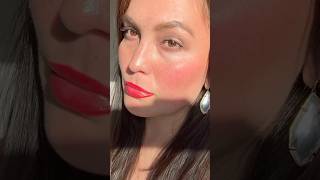 makeup lipcombo lipstick glowymakeup glowyskin natashadenona beauty makeupinspo redlips [upl. by Orianna]