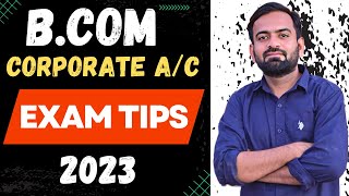 Corporate accounting  Bcom Exam tips [upl. by Reivazx151]