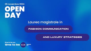 Open Day Magistrali  Fashion Communication and Luxury Strategies [upl. by Docilu]