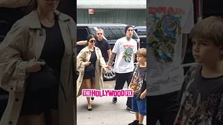 Kourtney Kardashian Travis Barker amp Reign Disick Enjoy Family Lunch Together In New York NY [upl. by Enala]