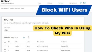 DLink DIR615  How To Block WiFi Users  How To Check Who is Using My WiFi  Block WiFi Users [upl. by Menard]