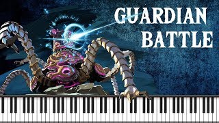 The Legend of Zelda Breath of the Wild  Guardian Battle  Piano Tutorial [upl. by Shalom35]