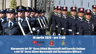 Giuramento congiunto degli Allievi Marescialli dellAeronautica Militare e dellEsercito Italiano [upl. by Ennaj683]