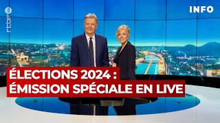 Elections 2024  émission spéciale les résultats se dessinent  RTBF Info [upl. by Ramas]