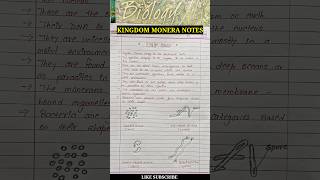 KINGDOM MONERA WITH NOTES 💪shorts biologychemistryjee ncertphysicsneet UnknownTeacherz786 [upl. by Ardnas738]