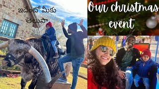 Our Christmas Event  Guess the animal  Christmas lights telugu family usateluguvlogs [upl. by Studley]