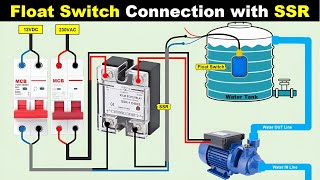 Water Tank Motor Automatic ON OFF by using Float Switch and SSR TheElectricalGuy [upl. by Ado]