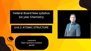 Magnetic and Spin Quantum NoL6 class11Chemistry FBISE new syllabus [upl. by Tirreg273]