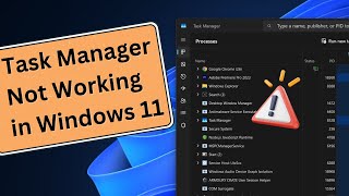 How to Fix Task Manager Not Working in Windows 11 [upl. by Wren]