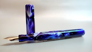 NEW PEN DAY  MYERS PEN COMPANY  A2P INDIGO ABALONE FOUNTAIN PEN  FPR NIB [upl. by Corry5]