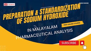 preparation amp standardization of sodium hydroxide in malayalam pharmaceutical analysis unit 1 [upl. by Yellhsa]