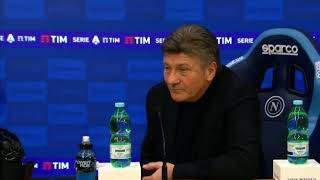 Mister Mazzarri conferenza stampa  Napoli  Cagliari 21 quotsono contento di questa vittoriaquot [upl. by Ralyat]