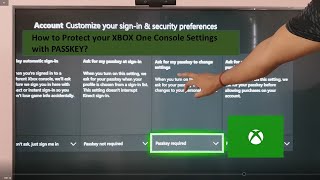 How to Protect your XBOX One Console Settings with PASSKEY [upl. by Saul]