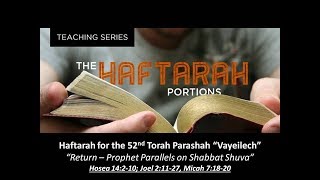 52 Haftarah Vayelech Hosea 14210 Joel 21127 Micah 71820 [upl. by Vasileior]