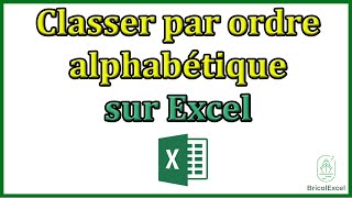 Comment classer par ordre alphabétique sur Excel [upl. by Adlev]