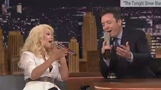 Christina Aguilera owns these impressions on Fallon [upl. by Ornstead]