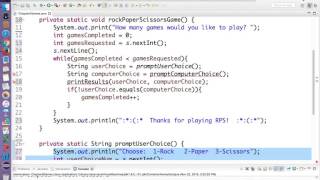 Java Rock Paper Scissors Part 2 [upl. by Gordon660]
