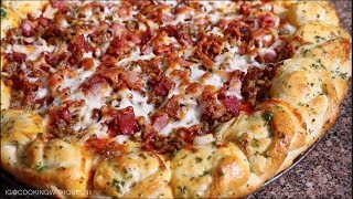 Stuffed Crust Garlic Knot meat lovers pizza [upl. by Otxilac222]