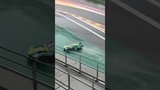 Big Crash 24h Spa 2024 Testday Aston Martin Comtoyou crash spa 24hours 24h gt3 rain [upl. by Ahsaek950]