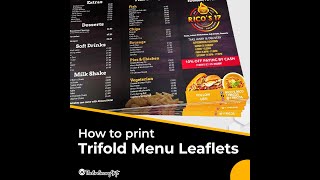 How to Print and Fold Trifold Menu Leaflets with Xerox Printer [upl. by Lehsreh]