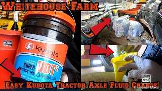 Kubota Tractor Front Axle Case Gear Oil Change DIY [upl. by Ayotan26]