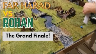 The FINALE MESBG Battle Companies  Far Harad Vs Rohan Seize Ground  LotR Warhammer BatRep [upl. by Aihsercal]