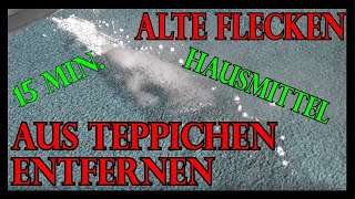 Hausmittel Flecken aus Teppich entfernen in 15 Min Teppiche reinigen umweltfreundlich ohne Chemie [upl. by Nahtanaj]