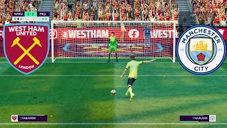 WEST HAM vs MANCHESTER CITY Penalty shootout FIFA 22 [upl. by Lyudmila989]