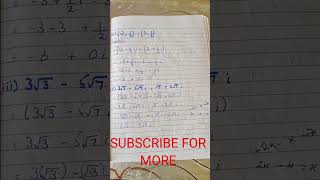 Subtraction of complex numbers with easy methods math mathematics mathshorts mathstricks [upl. by Hardi]