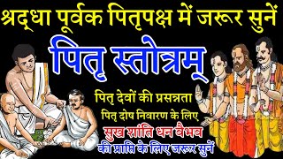 pitru Stotra पितृ स्तोत्र पितृ दोष नाश सुख शांति के लिए श्रद्धा पूर्वक पितृ पक्ष में जरूर सुनें [upl. by Crawley993]