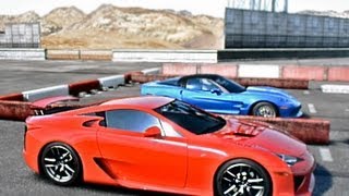 Lexus LFA vs Corvette ZR1 Drag Race [upl. by Atwater]