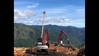 Yarder logging in Oregon [upl. by Naihtsirc]