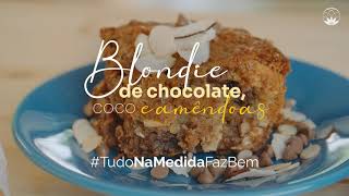 Receitas na Medida  Blondie de Chocolate Coco e Amêndoas [upl. by Brig]