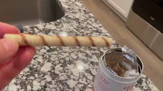 Pirouline Rolled Wafers – Chocolate Hazelnut – Rolled Wafer Sticks Crème Filled Wafers Rolled Cook [upl. by Sitnerp949]