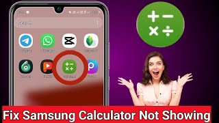 Fix Samsung Phone Calculator App Not Showing Problem Solved  Calculator Missing On Samsung Phone [upl. by Isola699]