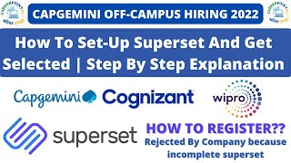 Superset Registration Process  Step by Step  Wipro  Cognizant  Capgemini Offcampus hiring 2022 [upl. by Ymmat]