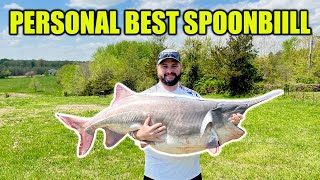 EPIC LIVESCOPE snagging GIANT Paddlefish in the river New Personal Best [upl. by Gilberto]