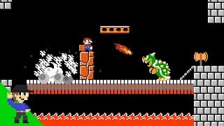 Mario vs Bowser but with Minecraft physics  Level UP Shorts [upl. by Aromas]