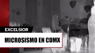 ¡Estuvo fuerte Así fue el brusco movimiento por microsismo en CDMX [upl. by Aven]