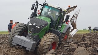 Fendt 1050 Vario diepploegen bij Van Werven deep ploughing Trekkerweb pure sound [upl. by Augy902]