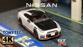 TOMYTEC 164  NISSAN GTR NISMO Special Edition 2022 Model White l Cinema Shot 4K [upl. by Aylatan]