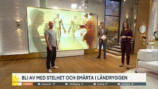 Naprapatens övningar för ländryggen – blir av med stelhet och smärta  Nyhetsmorgon TV4 [upl. by Opiuuk]