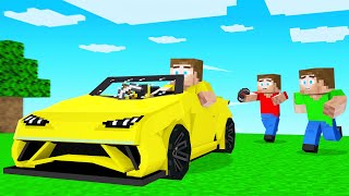 HUNTERS Vs SUPERCAR SPEEDRUNNER In Minecraft [upl. by Etnwahs]