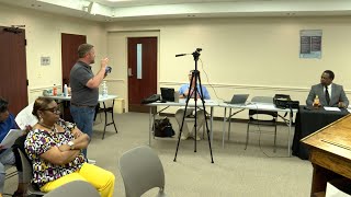 Reporter stops city councils private meeting about missing COVID money [upl. by Nessej679]