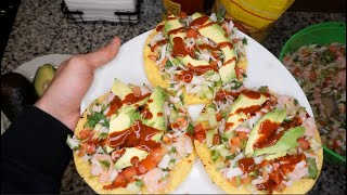 Tostadas De Camaron Con Jaiba 🍤😋 [upl. by Airdna]