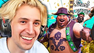 xQc Plays Sea of Thieves with Jesse [upl. by Ecilahc]