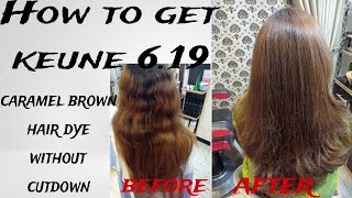 how to do keune 619 hair color without cutdownhoney brown hair dyelight brown hair dye keune619 [upl. by Keon]